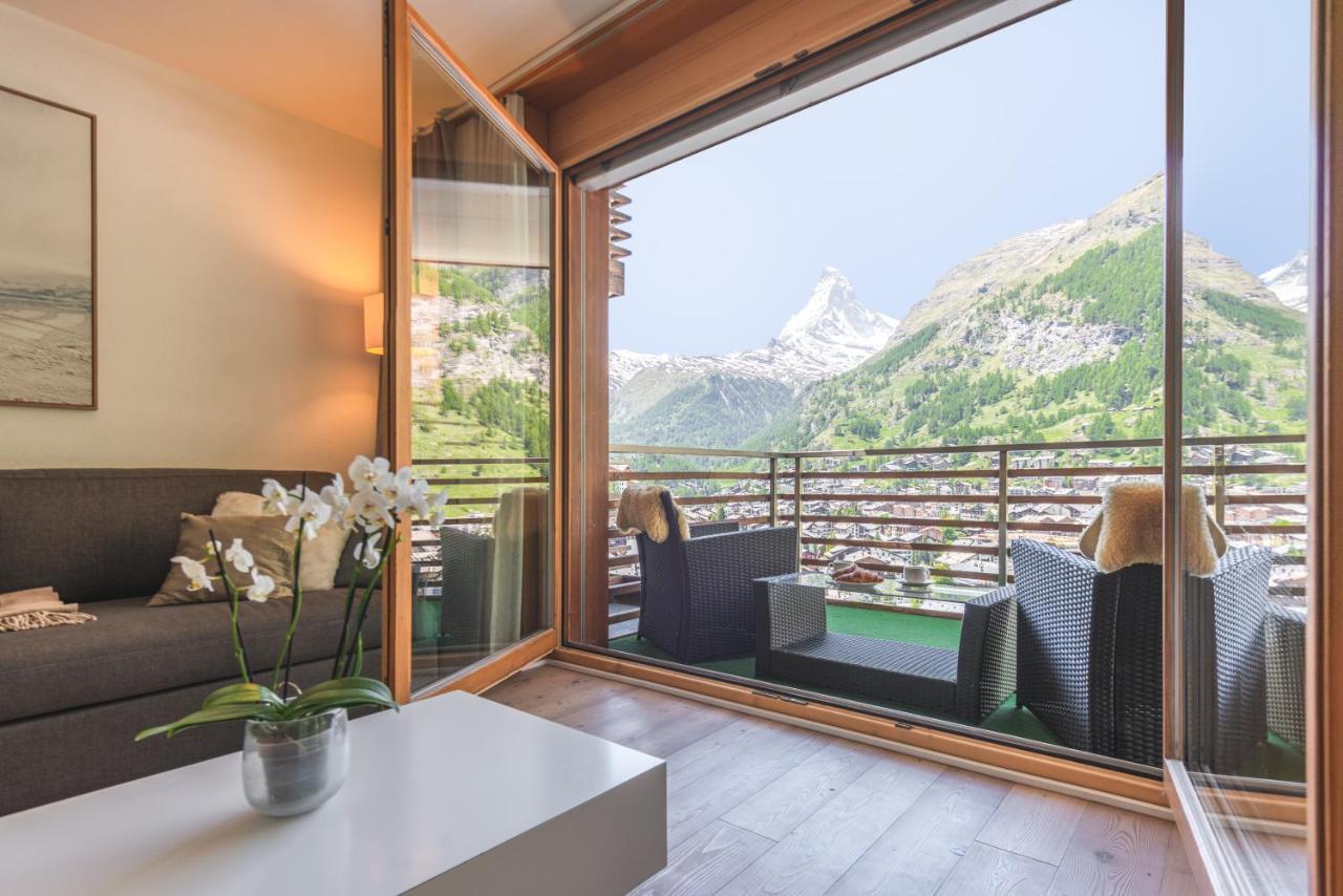 Modern Apartment With View Over Zermatt Exteriör bild